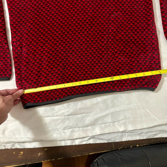 Southern Marsh Small Red Black Fleece Pullover Soft Warm Winter Sweater 1/4 zip - Picture 11 of 13